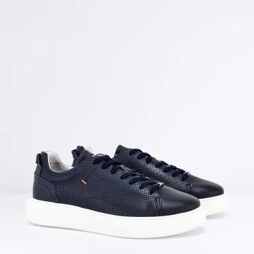  AMBITIOUS Sneaker in Pelle Col. Blu