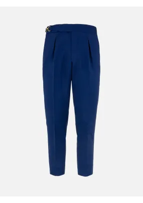 BLUE TASMANIA WOOL TAILOR'S TROUSERS