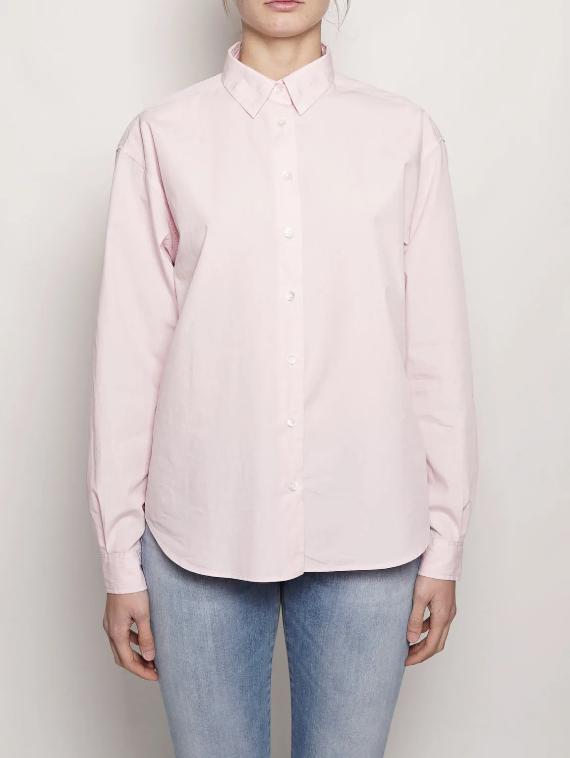 Camicia con Bottoni in Madreperla Rosa