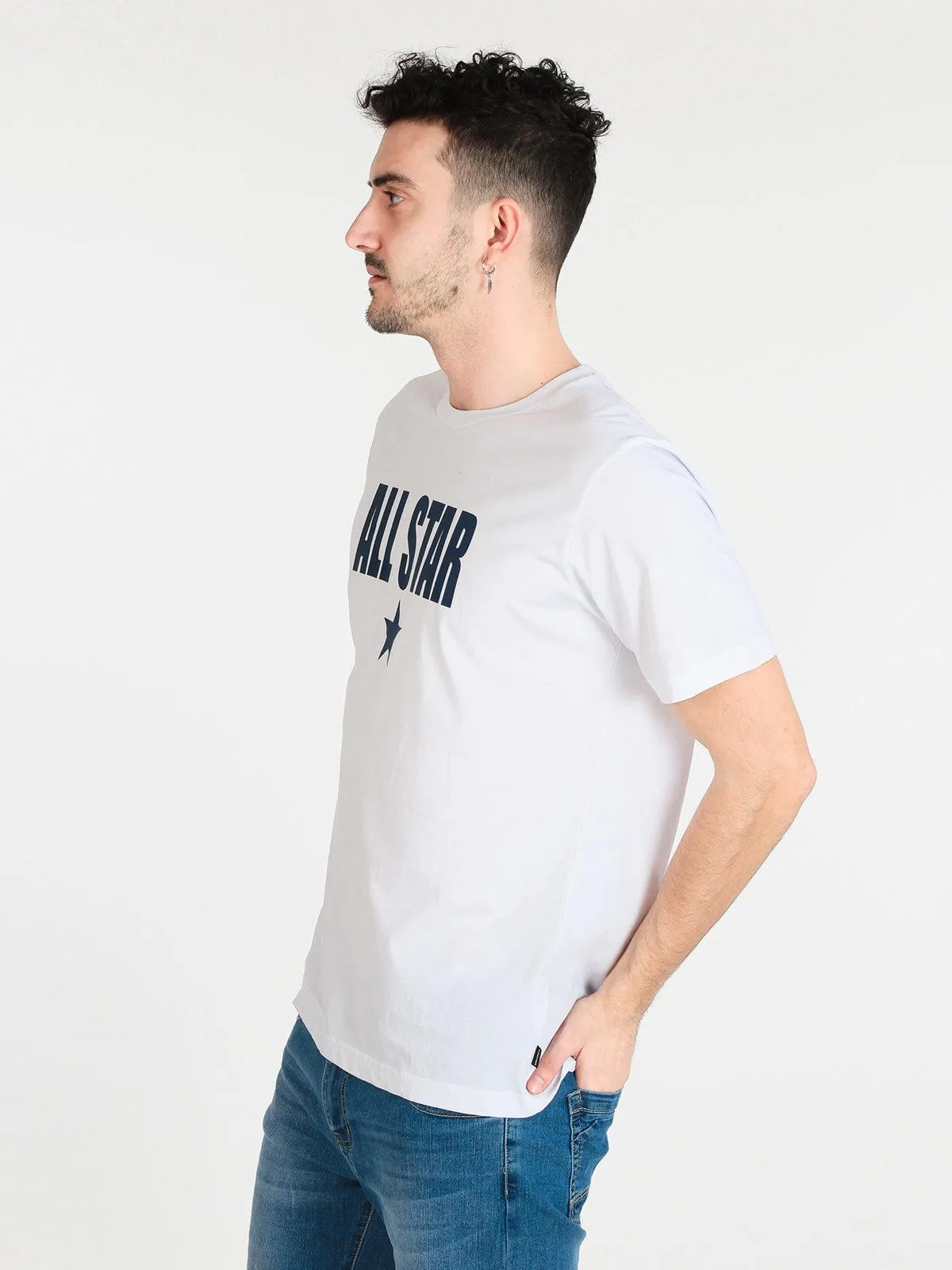 Converse T-shirt col rond en coton homme