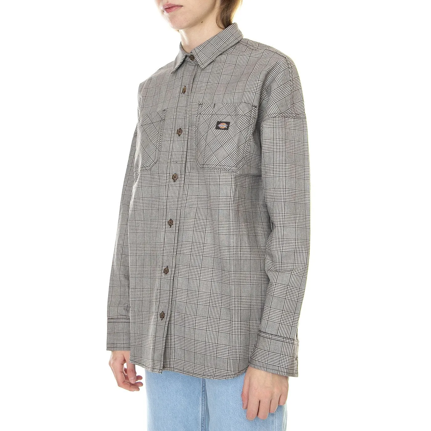 Dickies W' Bakerhill Shirt Dark Brown - Camicia Donna Multicolore    