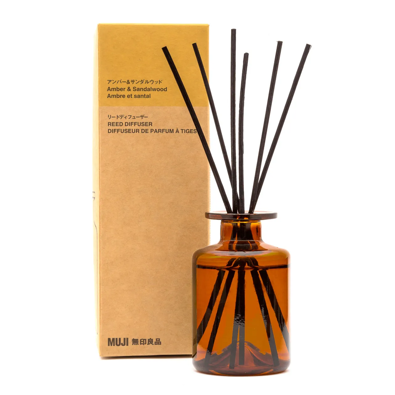 Diffusore a bastoncini di ambra e legno di sandalo 175 ml