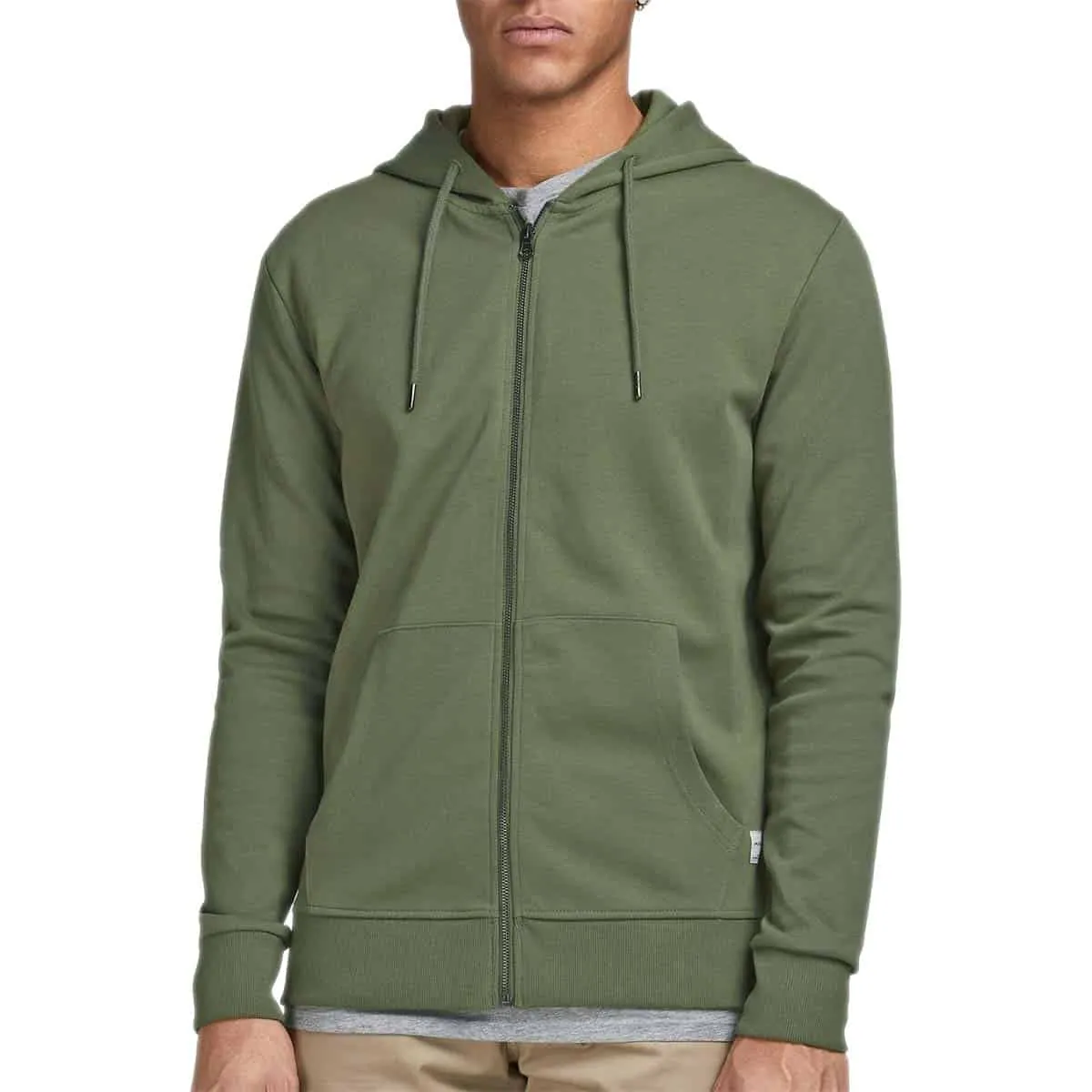 Felpa Garzata Zip Cappuccio BASIC Uomo JACKJONES