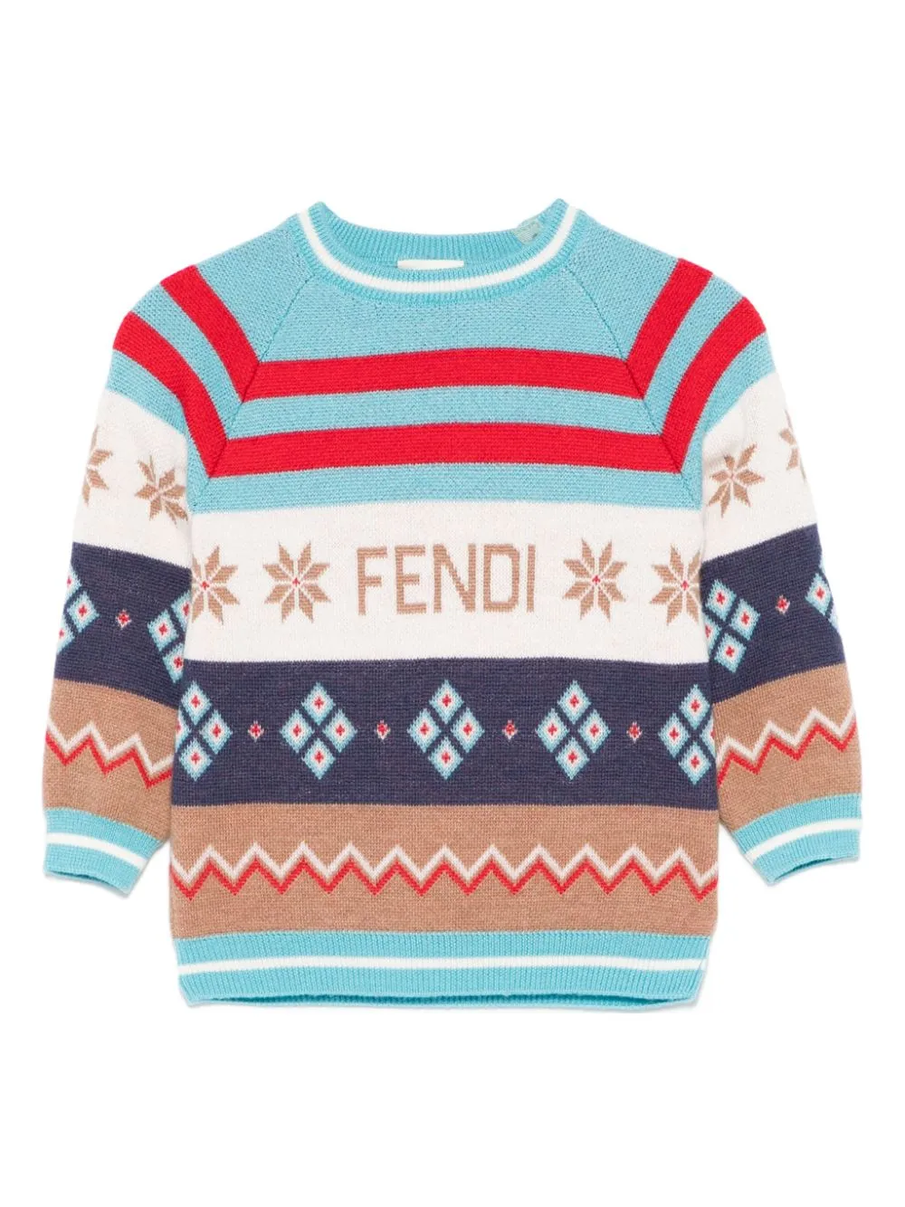 Maglione per neonati Fendi Kids multicolore con stampa all-over