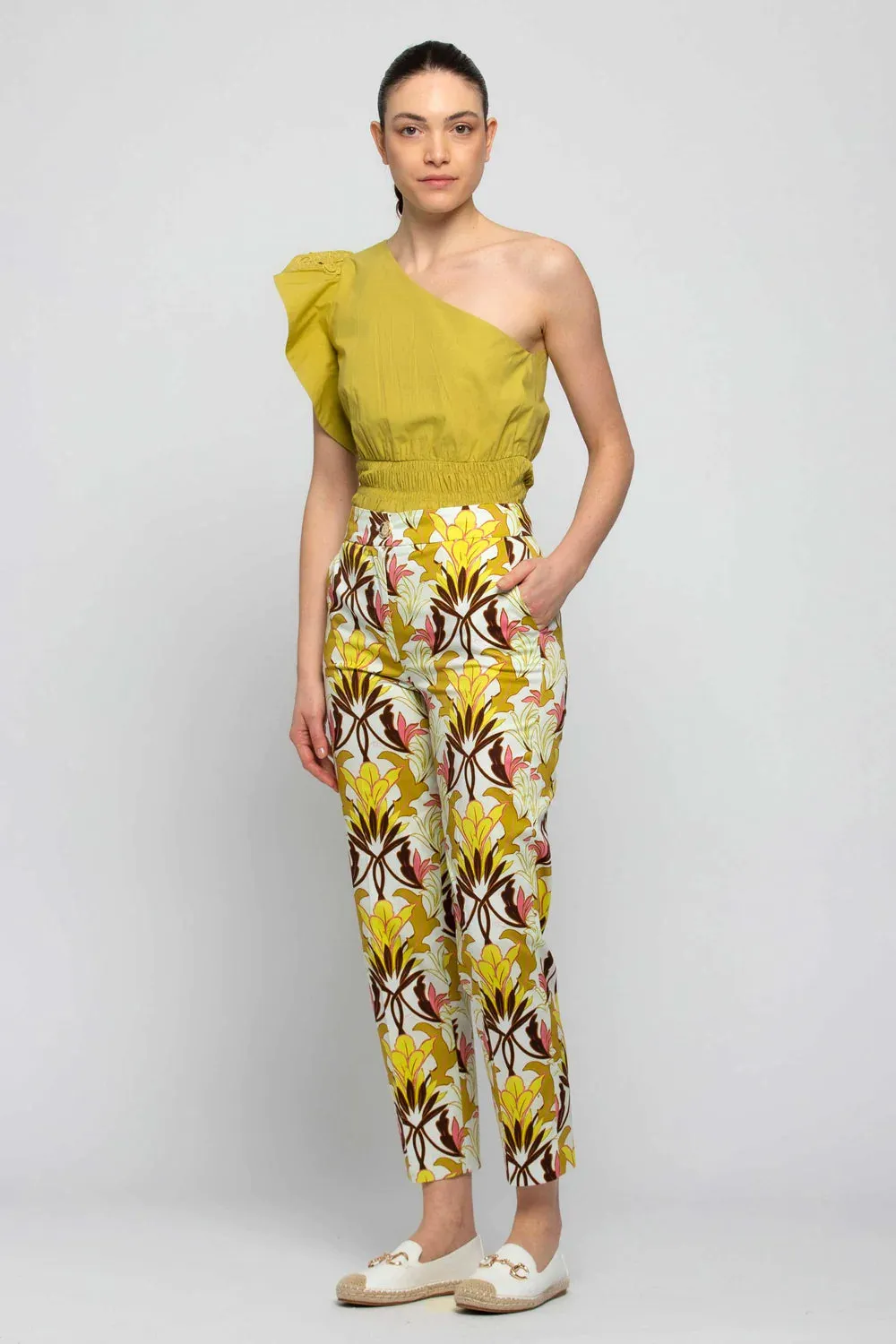Pants with Fantasy in Kocca / Multicolor Cotton