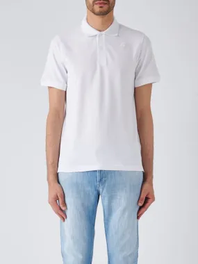 Polo uomo K-Way Amedee in cotone stretch Bianco