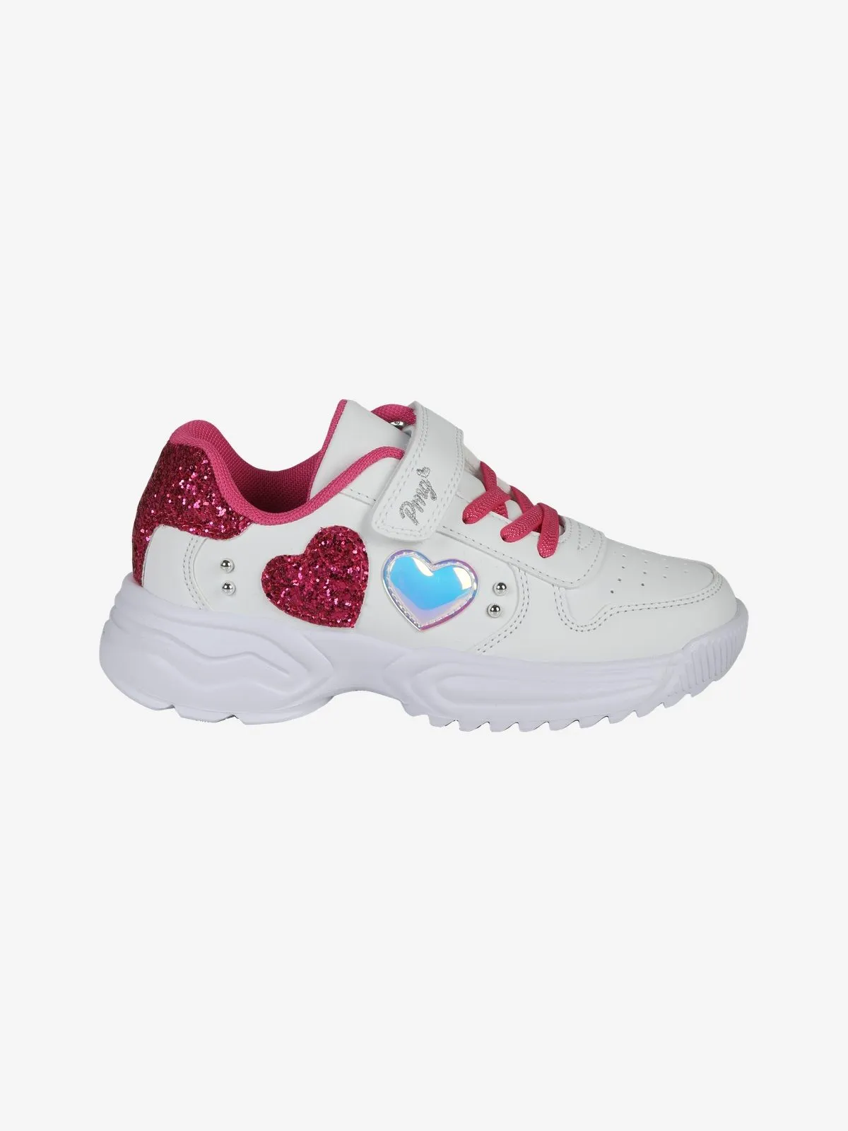Primigi Baskets fille bicolores à déchirures et paillettes