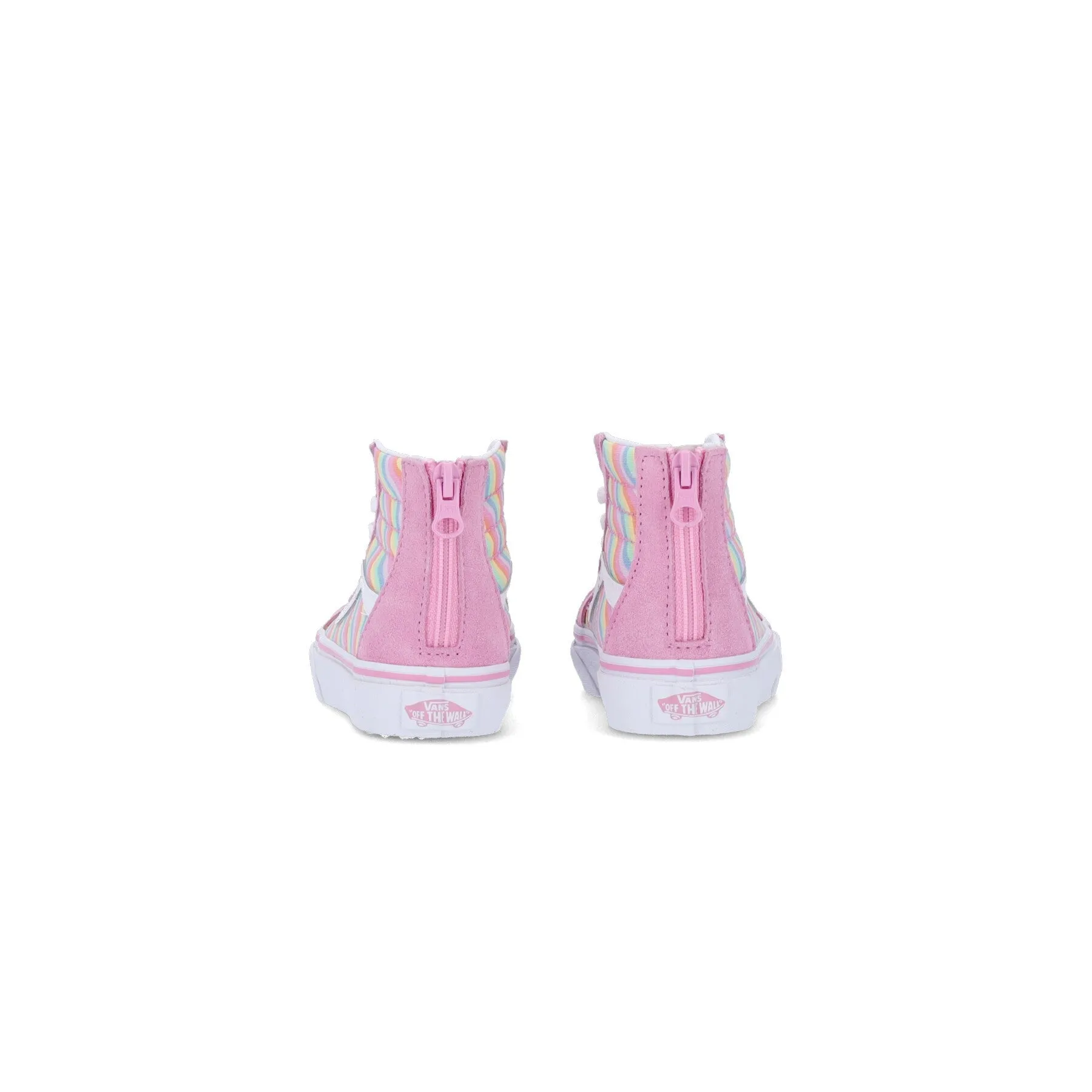 Scarpa Alta Bambina Sk8-hi Zip ( Wavy Rainbow) Begonia Pink/true White