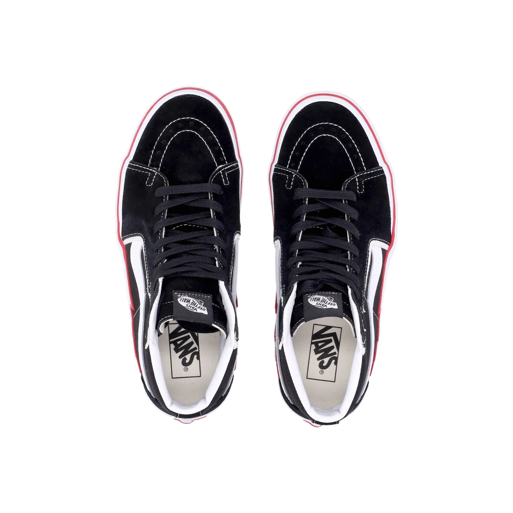 Scarpa Alta Uomo Sk8-hi Bolt Black/racing Red