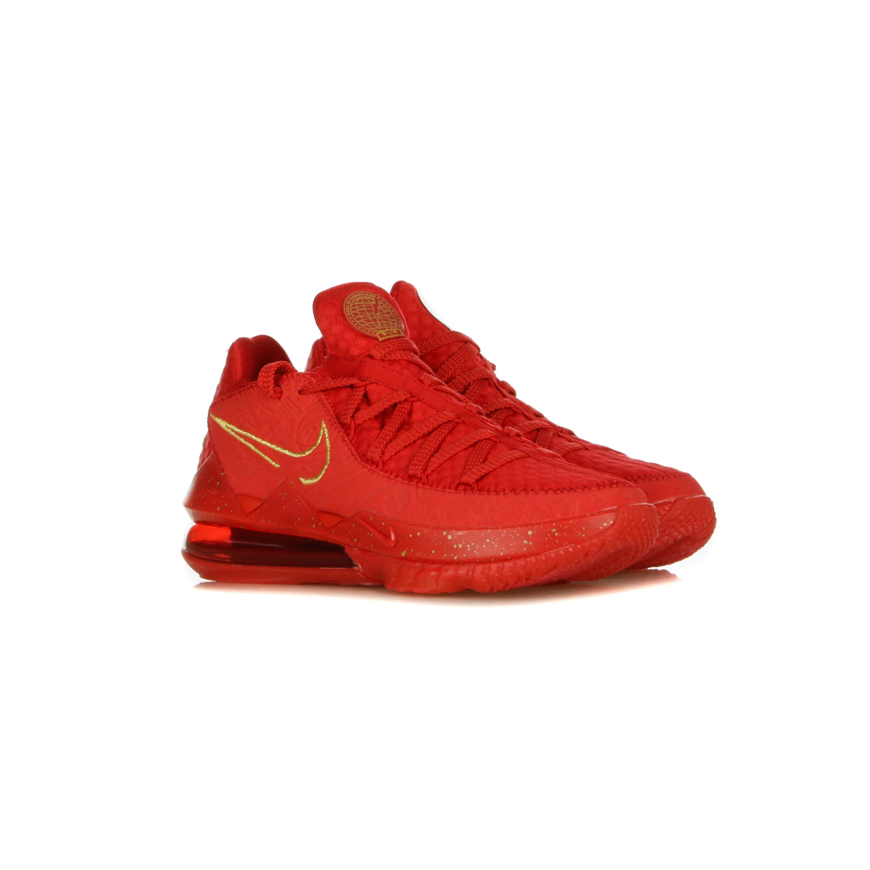 Scarpa Basket Uomo Lebron Xvii Low Ph University Red/metallic Gold