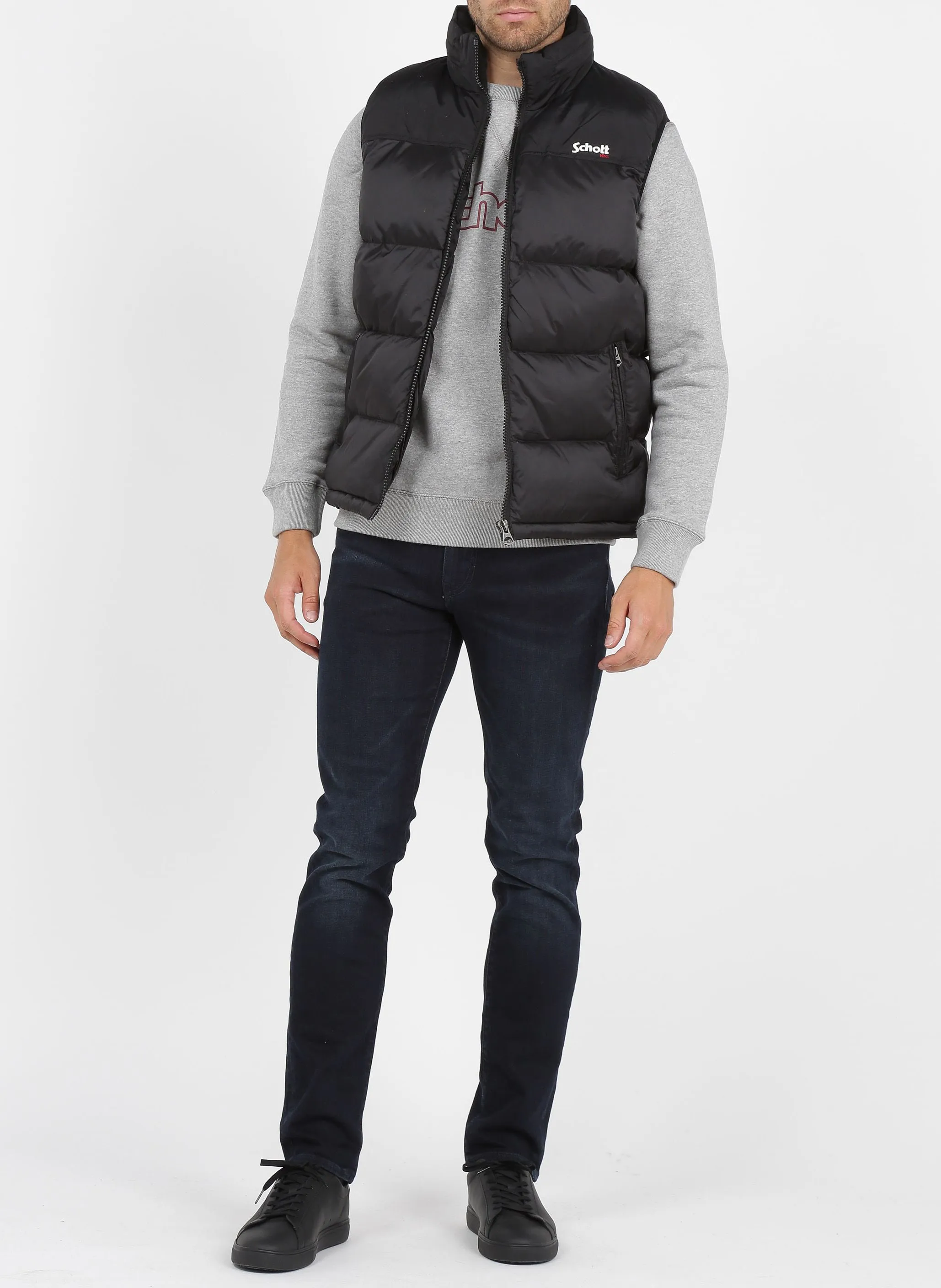  SCHOTT   Piumino senza maniche con zip | Nero