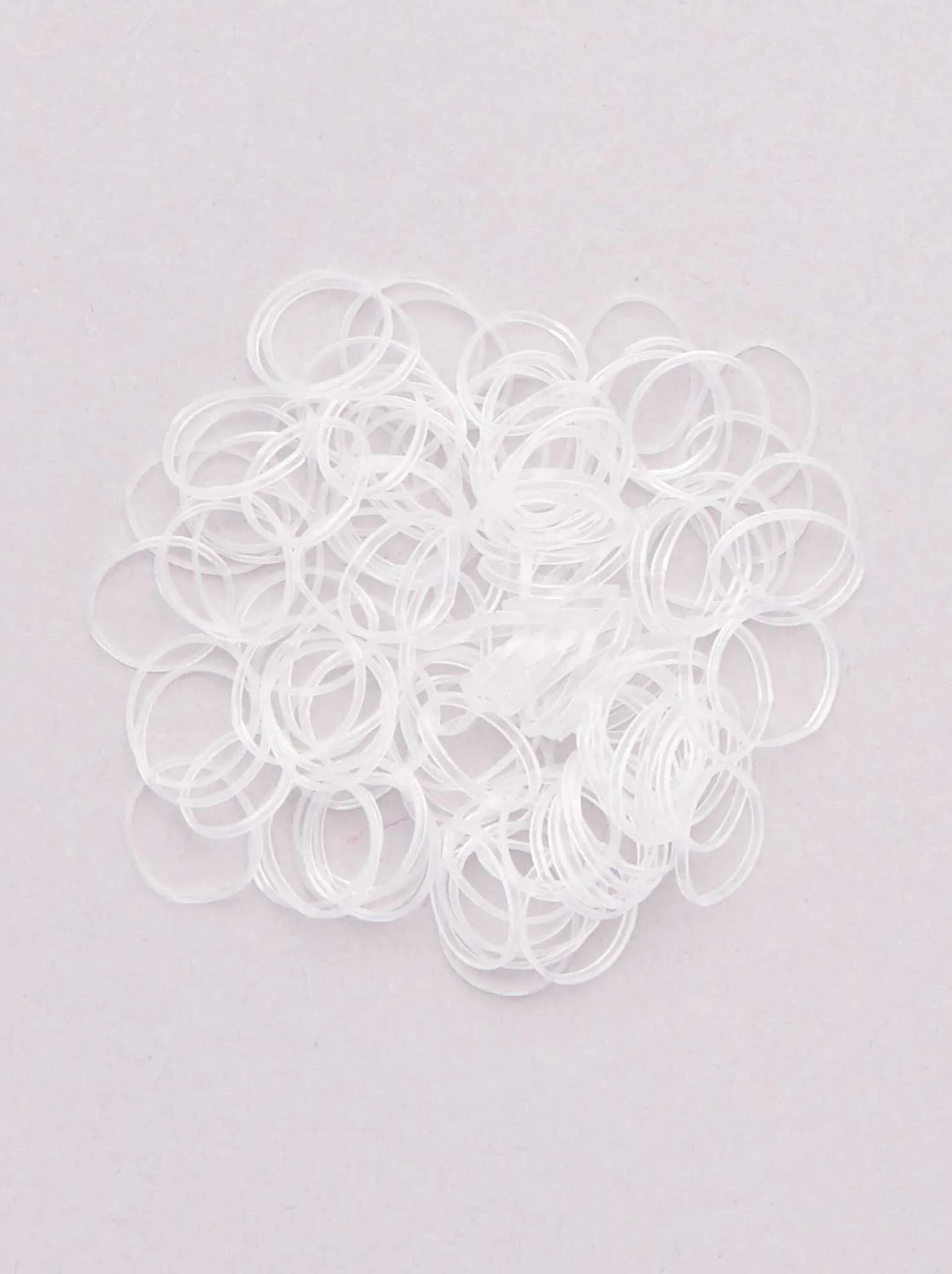 Set di 100 elastici trasparenti - transparente