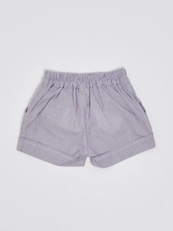 Shorts bambino Le Bebè in cotone Bianco-Blu