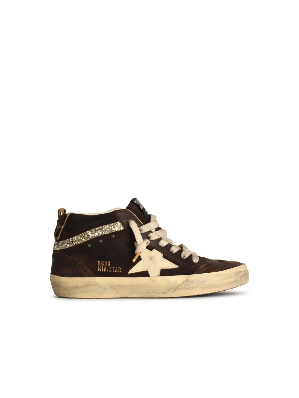 Sneaker marrone lear Mid Star Golden Goose