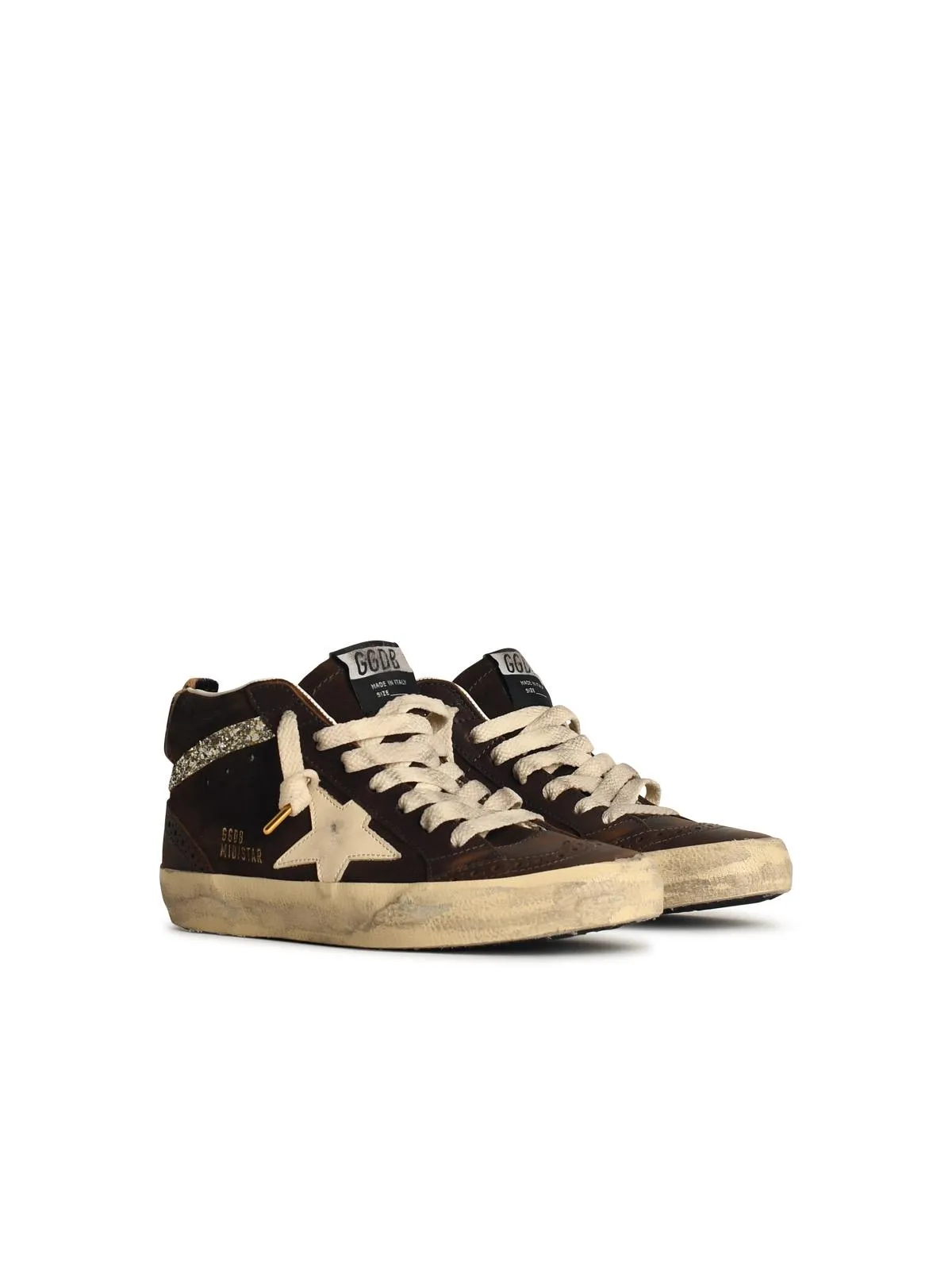 Sneaker marrone lear Mid Star Golden Goose