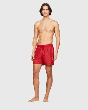 Tommy Hilfiger Costume Shorts Original Media Lunghezza Rosso Uomo